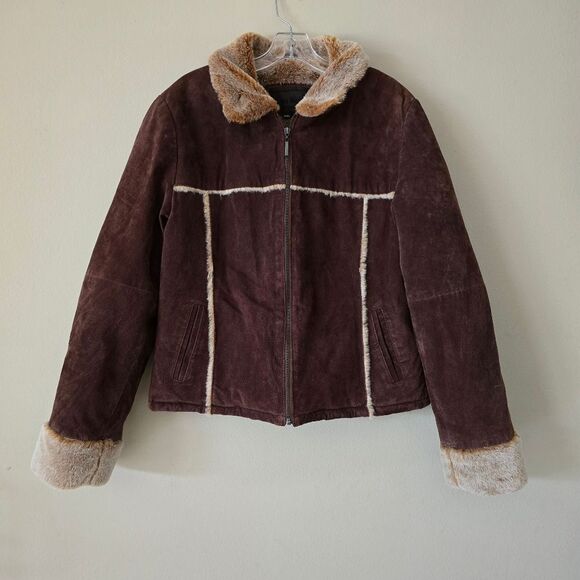 DONA MICHI Womens Genuine Leather Jacket Size XXL Brown Western Y2k Bohemian - Picture 4 of 9